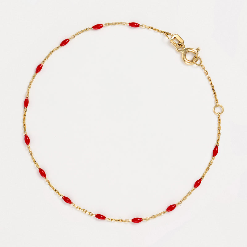 Bracelet Email Rouge
