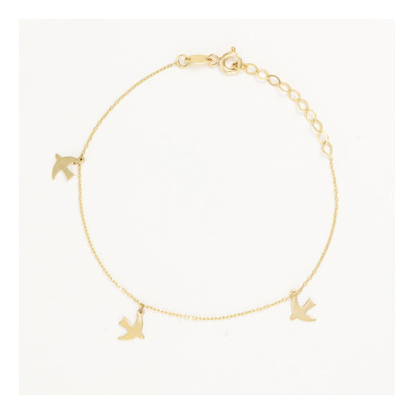Bracelet "Hirondelles" Or Jaune 375/1000