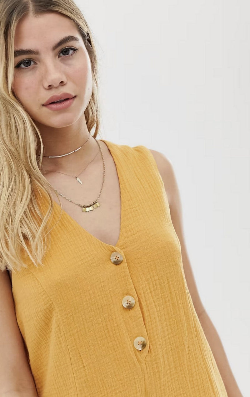 Rhythm - Camille Playsuit - Marigold - Women
