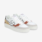 Brooklyn Court M - Nappa/Sued/Sued - White/Grey/Brique