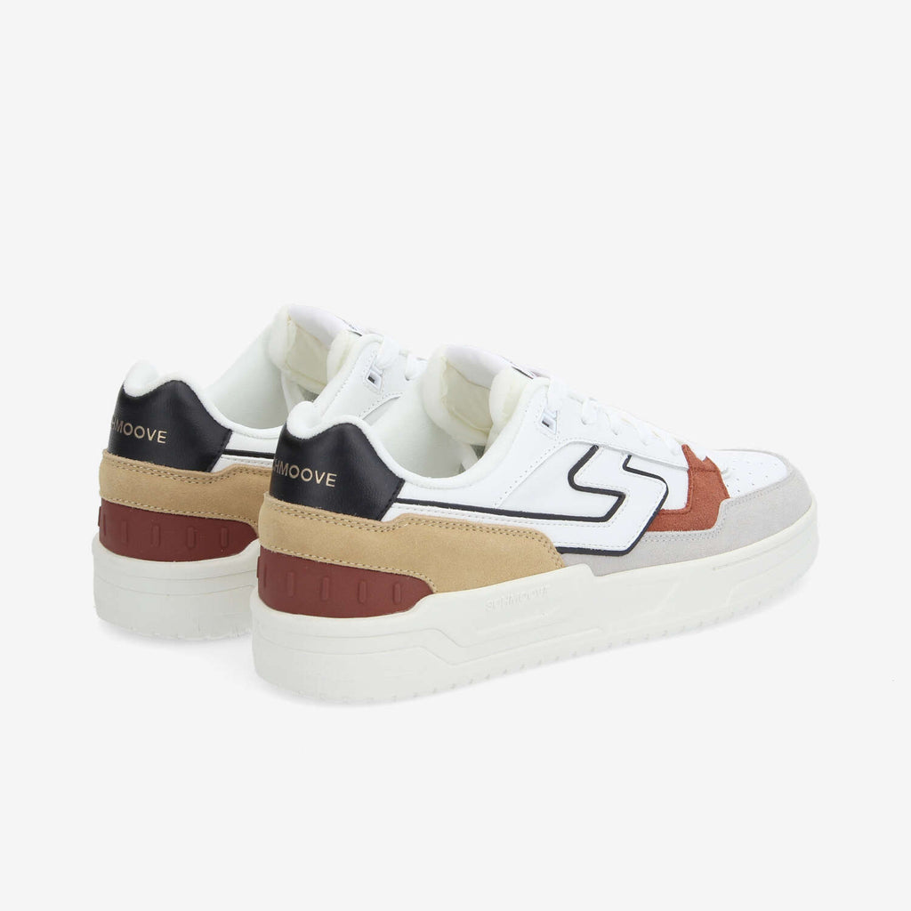 Brooklyn Court M - Nappa/Sued/Sued - White/Grey/Brique