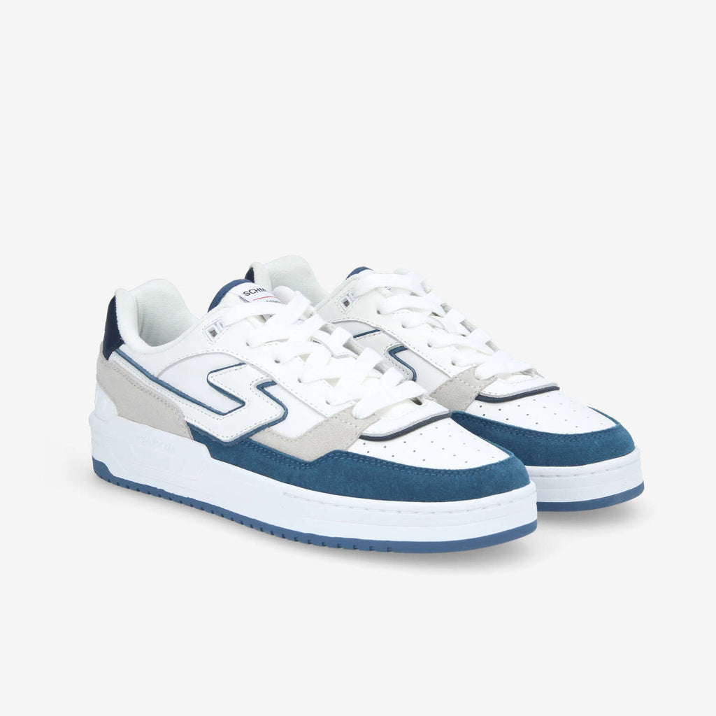 Brooklyn Court M - Nappa/Sued/Sued - White/Cobalt/Grey