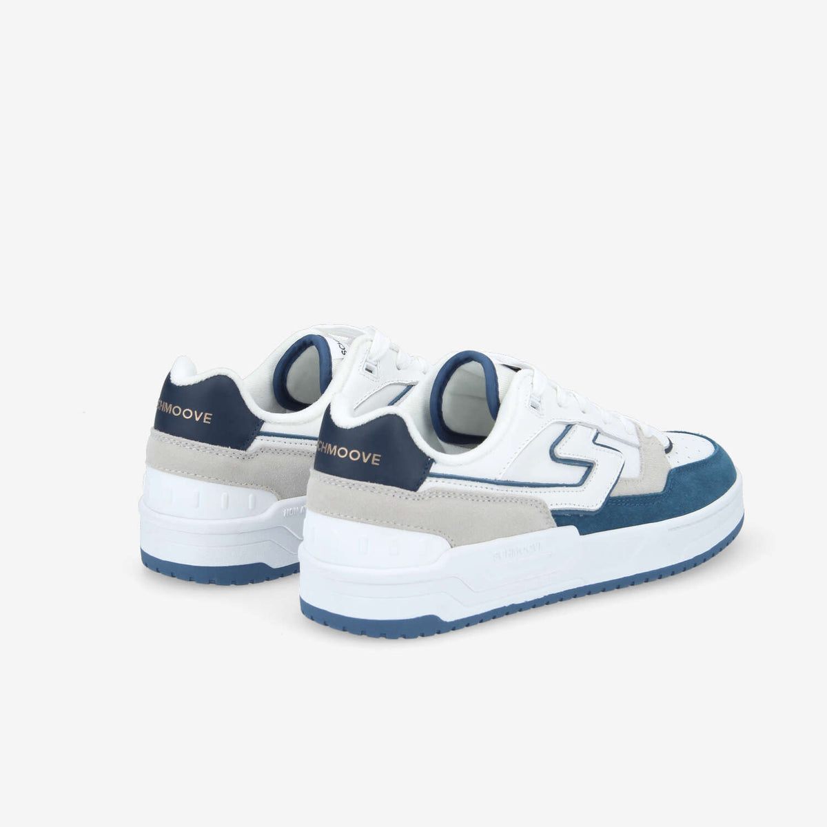 Brooklyn Court M - Nappa/Sued/Sued - White/Cobalt/Grey