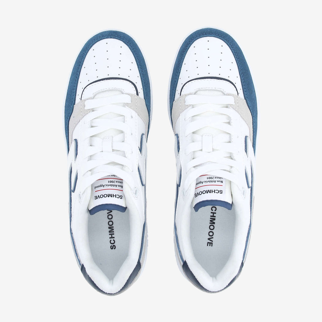 Brooklyn Court M - Nappa/Sued/Sued - White/Cobalt/Grey