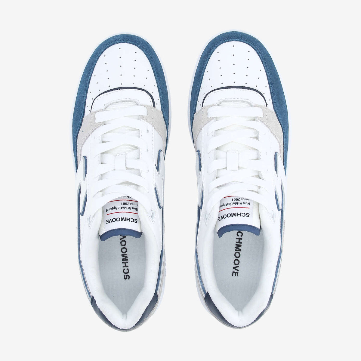 Brooklyn Court M - Nappa/Sued/Sued - White/Cobalt/Grey