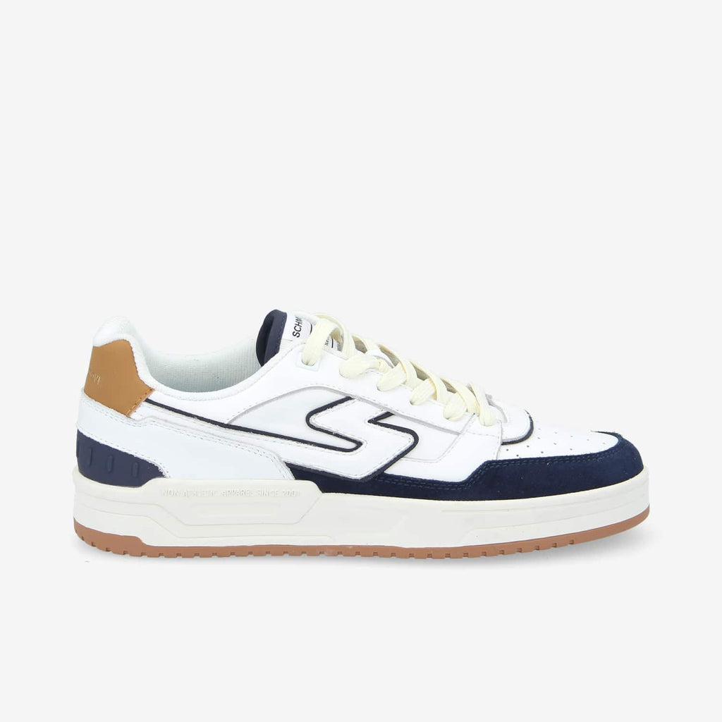 Brooklyn Court M - Nappa/Suede/Nap - White/Nuts/Navy