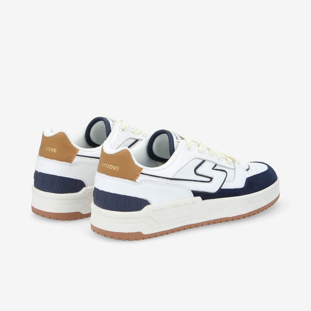Brooklyn Court M - Nappa/Suede/Nap - White/Nuts/Navy