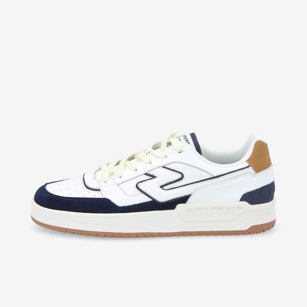 Brooklyn Court M - Nappa/Suede/Nap - White/Nuts/Navy