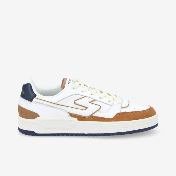 Brooklyn Court M - Nappa/Suede/Nap - White/Navy/Nuts