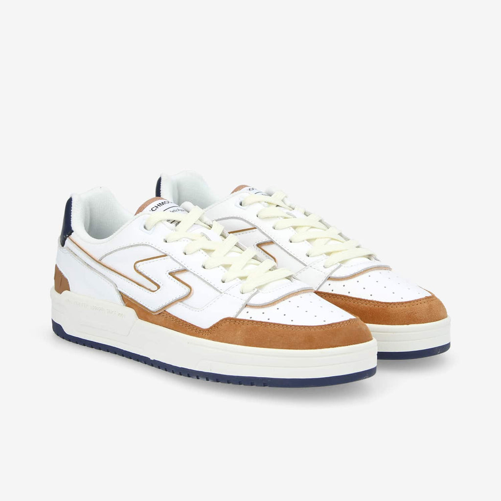 Brooklyn Court M - Nappa/Suede/Nap - White/Navy/Nuts