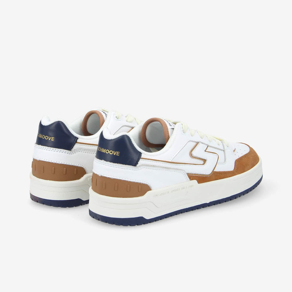 Brooklyn Court M - Nappa/Suede/Nap - White/Navy/Nuts