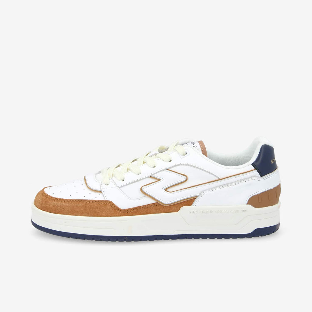 Brooklyn Court M - Nappa/Suede/Nap - White/Navy/Nuts