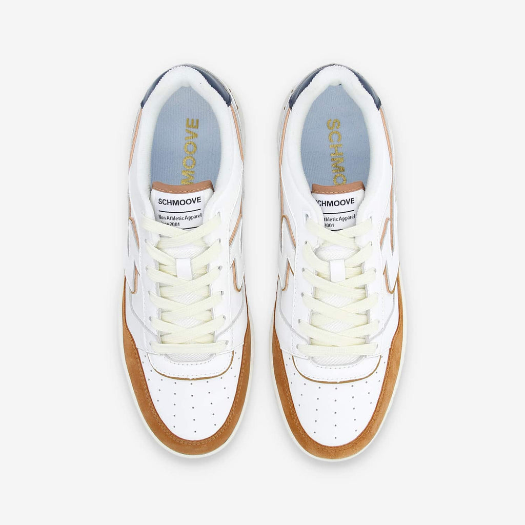 Brooklyn Court M - Nappa/Suede/Nap - White/Navy/Nuts