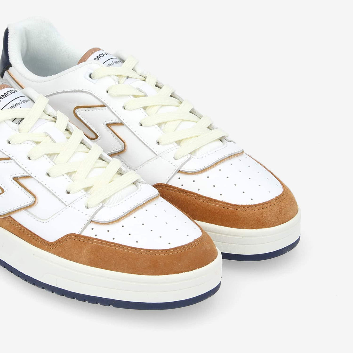 Brooklyn Court M - Nappa/Suede/Nap - White/Navy/Nuts