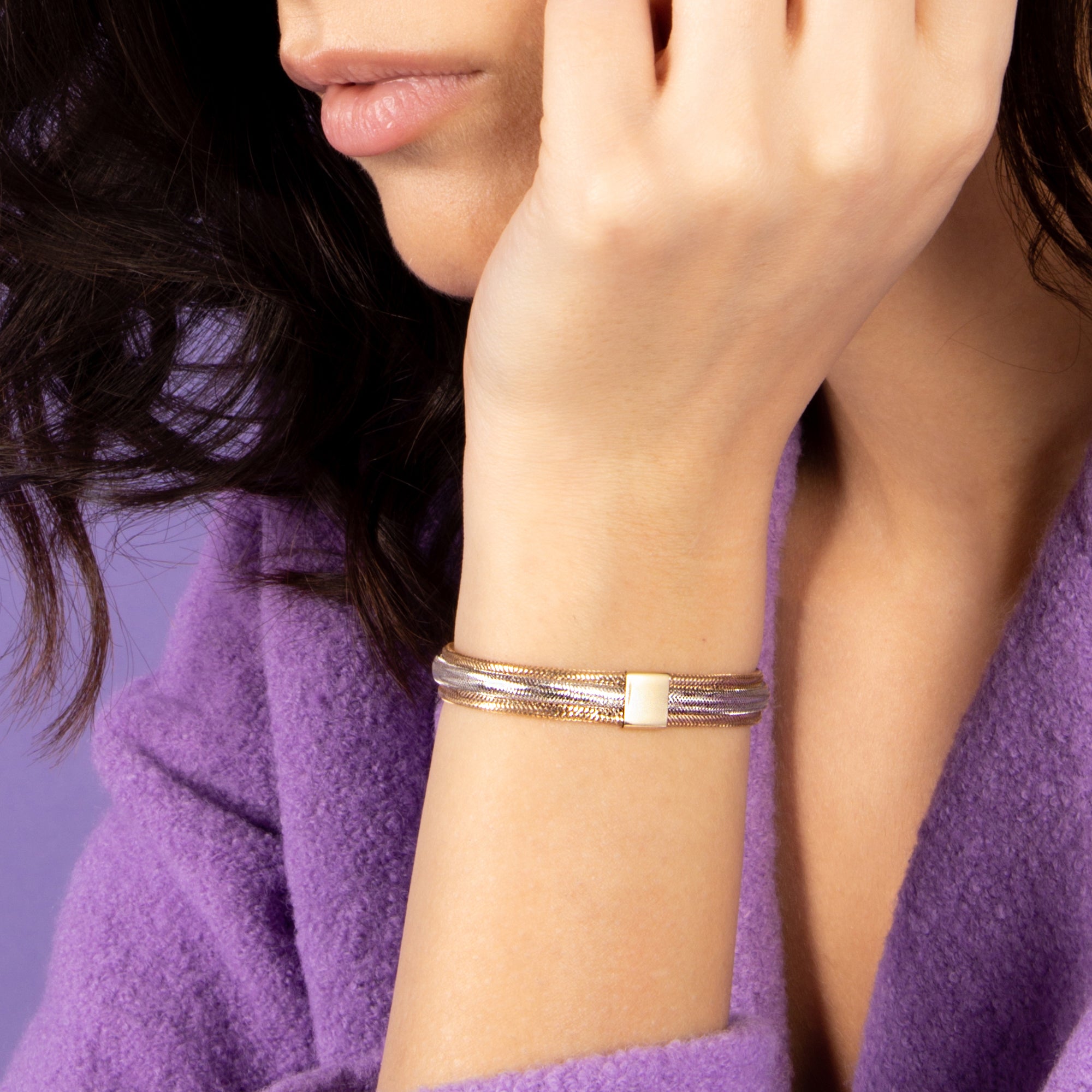 Pulsera "Vico Scintillant 8Mm" - Oro Amarillo 375/1000