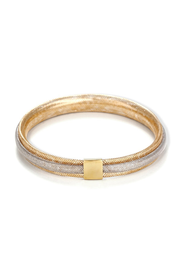 Armband "Vico Scintillant 8Mm" Tvåfärgat guld 375/1000