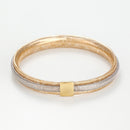 Bracelet " Vico Scintillant 8Mm" Or Jaune 375/1000 - Or Bicolore 375/1000