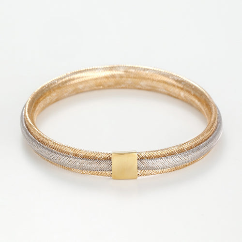 Pulsera "Vico Scintillant 8Mm" Oro Amarillo 375/1000 - Oro Bicolor 375/1000