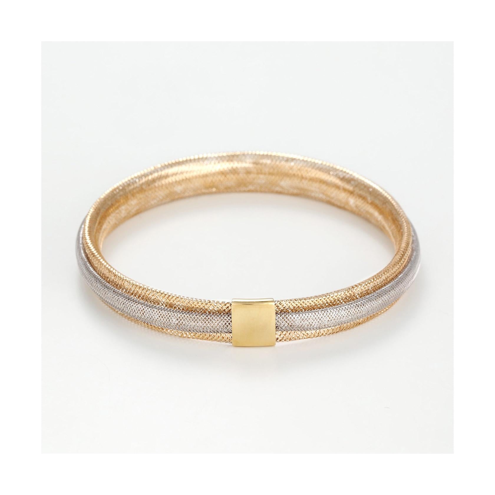 Pulsera "Vico Scintillant 8Mm" Oro Bicolor 375/1000