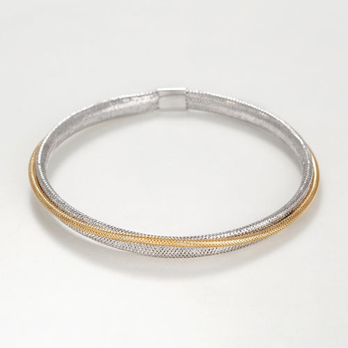 Pulsera "Matera" Oro Blanco Bicolor 375/1000 - Oro Bicolor 375/1000