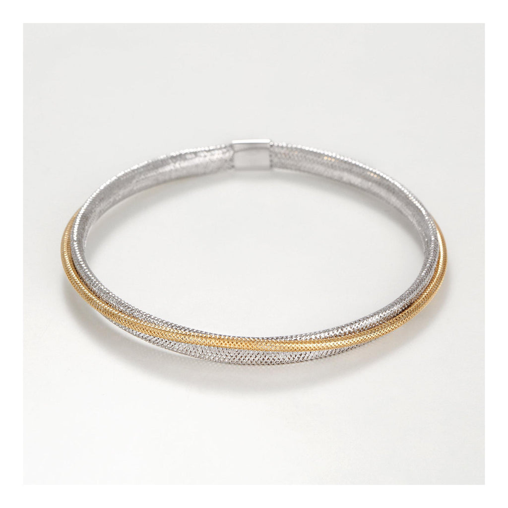 Pulsera “Matera” Oro blanco bicolor 375/1000