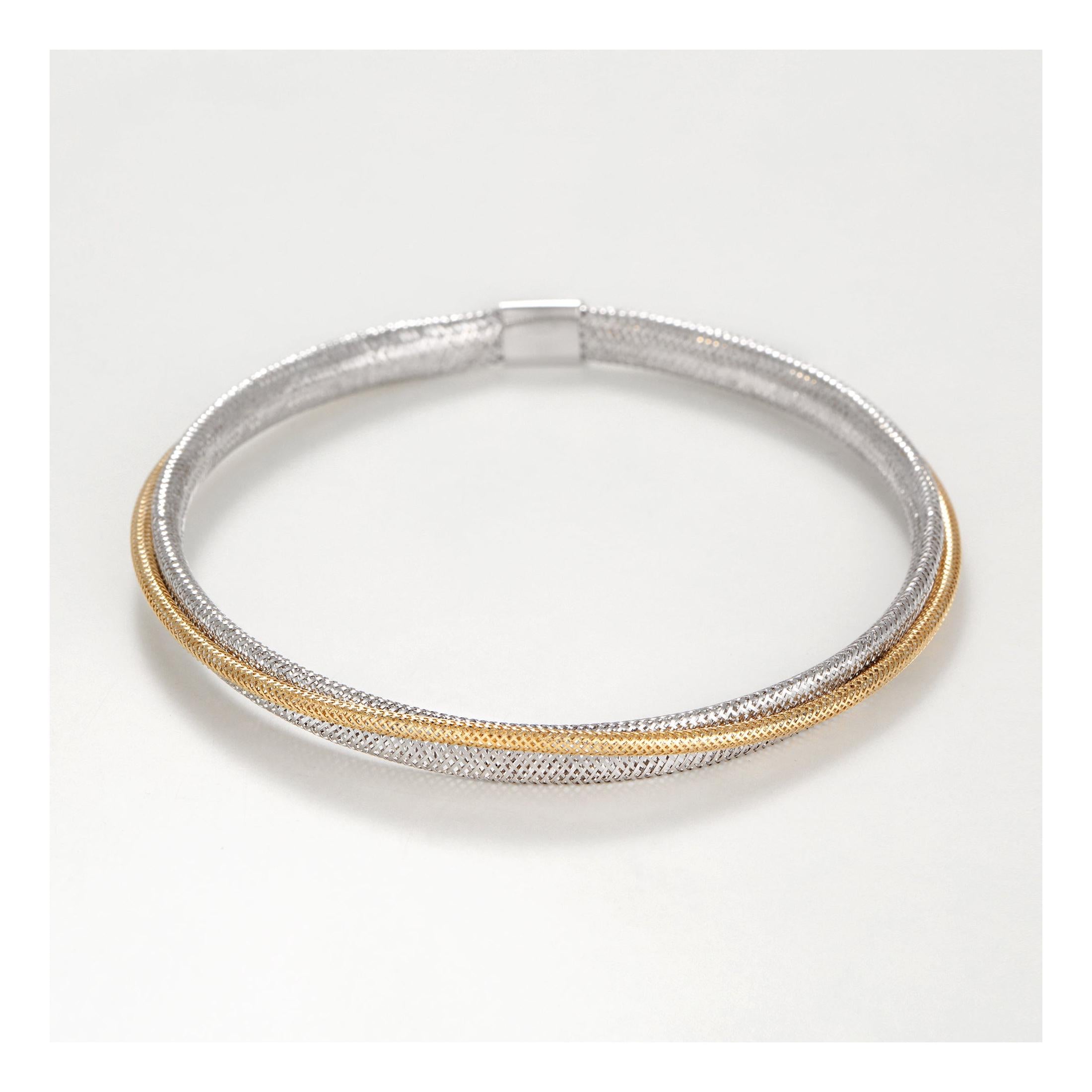 Pulsera “Matera” Oro blanco bicolor 375/1000