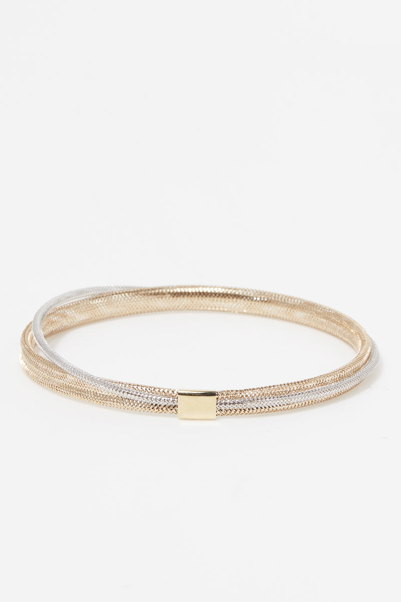 Bracelet "Matera" Or Bicolore  375/1000