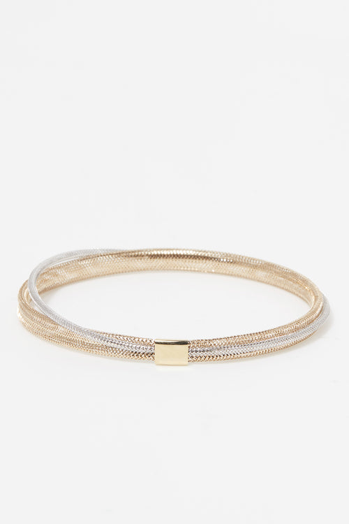 Bracelet "Matera" Or Bicolore  375/1000
