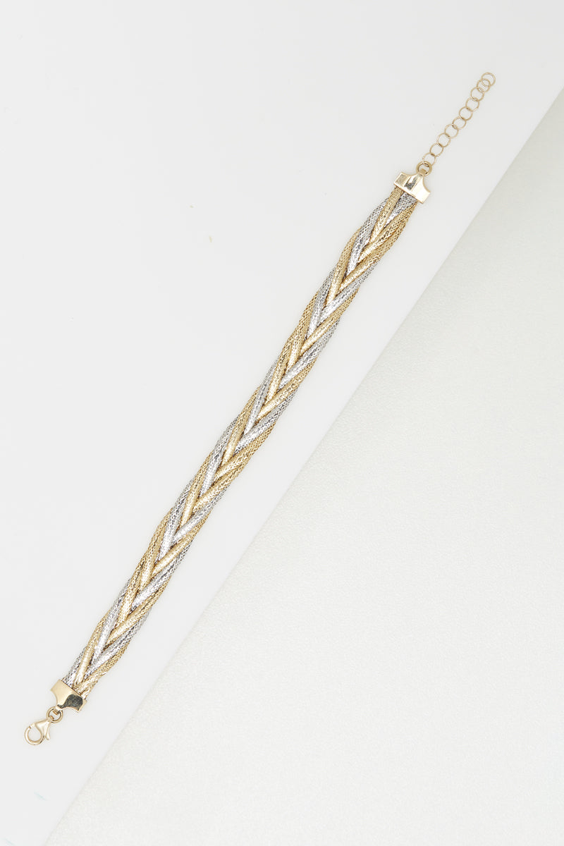 “Dolce Vita” Bracelet – 375/1000 Two-tone Gold