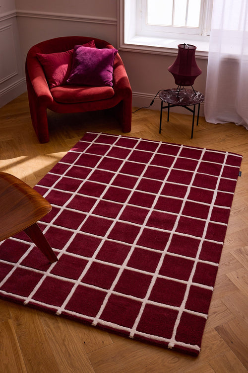 Rouge d'orage – Tapis en laine – P_RO1010ROU Rouge d'orage