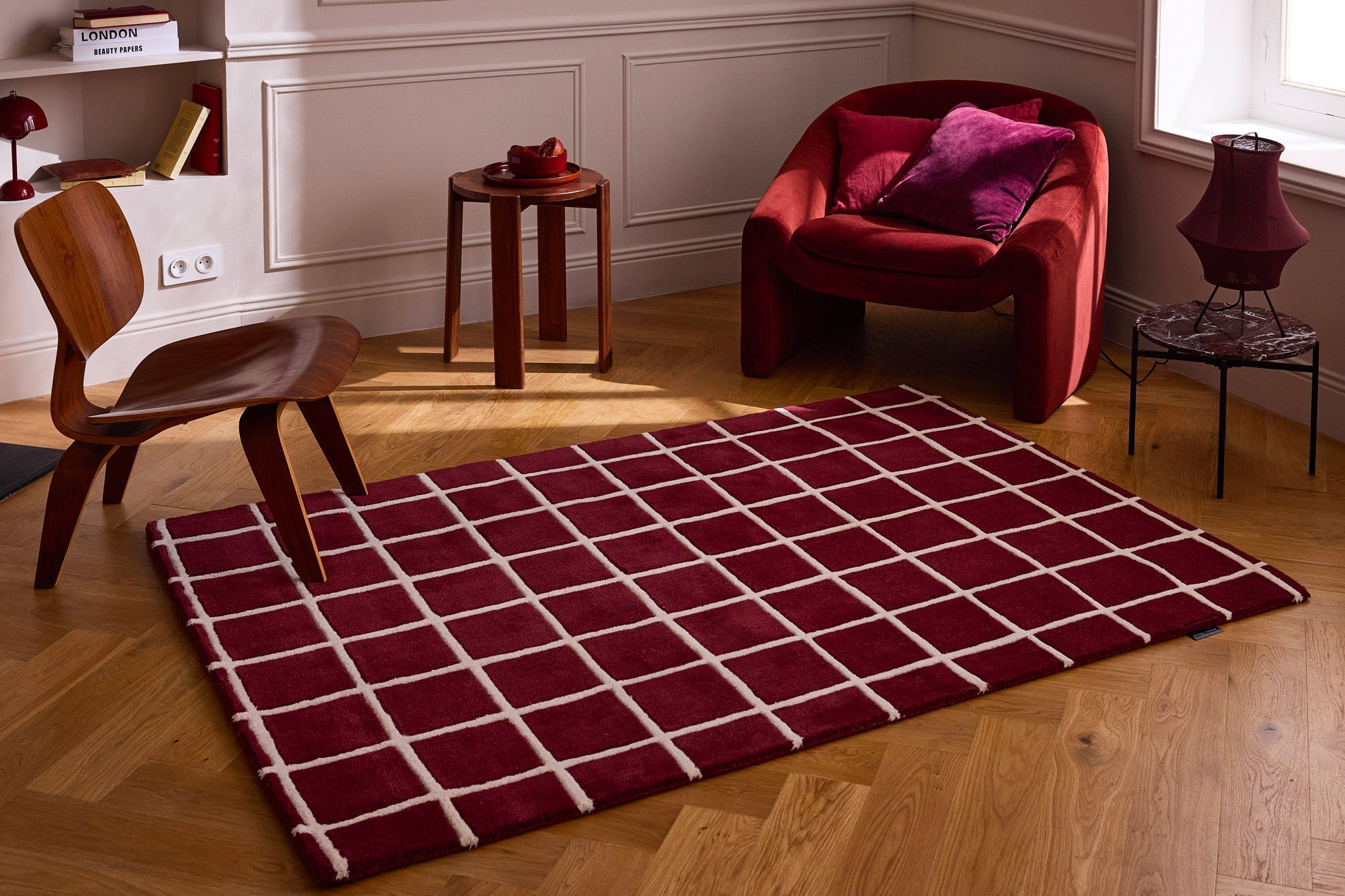Storm red – Wool rug – P_RO1010ROU Storm red