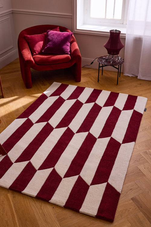 Rouge d'orage – Tapis en laine  – P_RO1011ROU Rouge d'orage