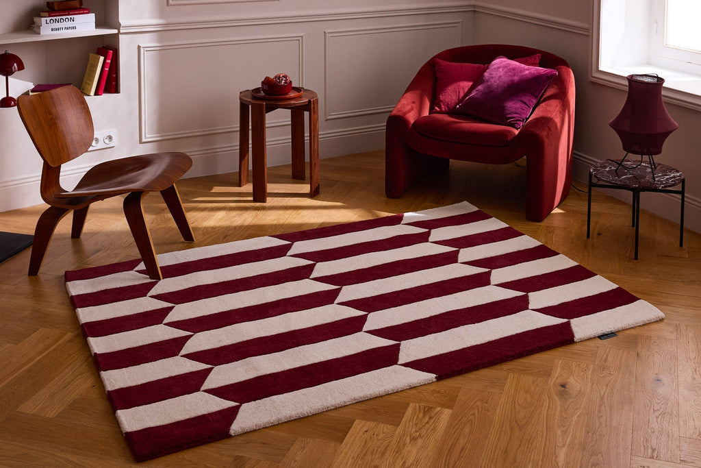 Rojo tormenta – Alfombra de lana – P_RO1011ROU Rojo tormenta