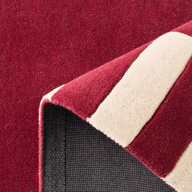 Rouge d'orage – Geometric wool rug - burgundy Rouge d'orage