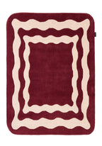Rouge d'orage – Wavy wool rug - Bordeaux Rouge d'orage