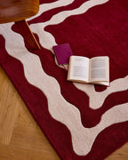 Rouge d'orage – Davy wool rug - Burgundy Rouge d'orage