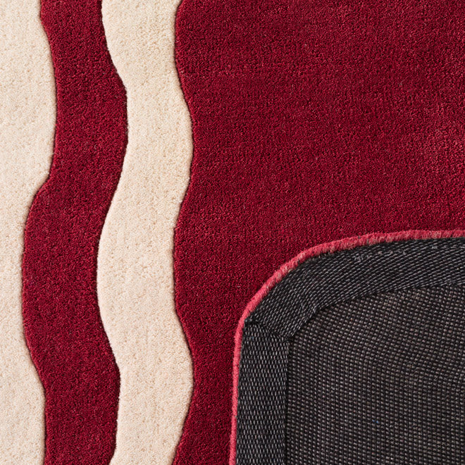 Rouge d'orage – Davy wool rug - Burgundy Rouge d'orage