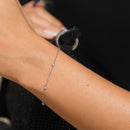 Bracelet "Sunshine" Diamant 0,14/5 - Or Blanc 375/1000