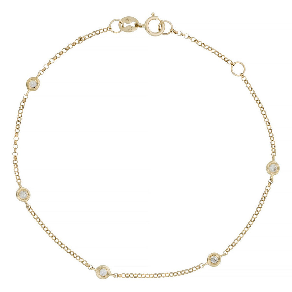 Bracelet "Sunshine" Diamant 0,14/5 - Or Jaune