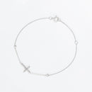 Bracelet "Naïada" D0,095/18 - Or Blanc 375/1000