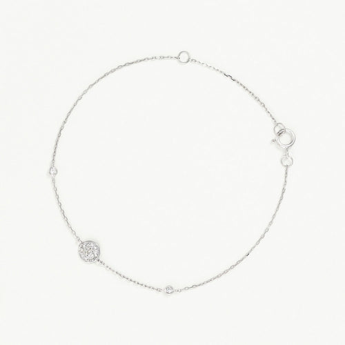 Bracelet "Trio Enchanté" D0,10/20 - Or Blanc 375/1000