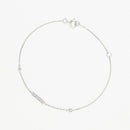 Bracelet "Trio Linéaire" D0,07/10 - Or Blanc