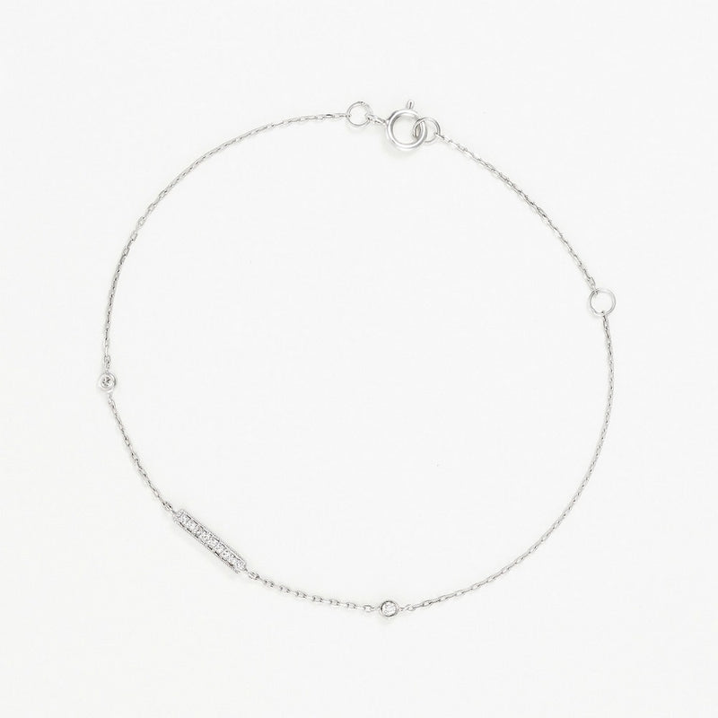 Bracelet "Trio Linéaire" D0,07/10 - Or Blanc