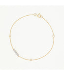 Bracelet "Trio Linéaire" D0,07/10 - Or Jaune 375/1000