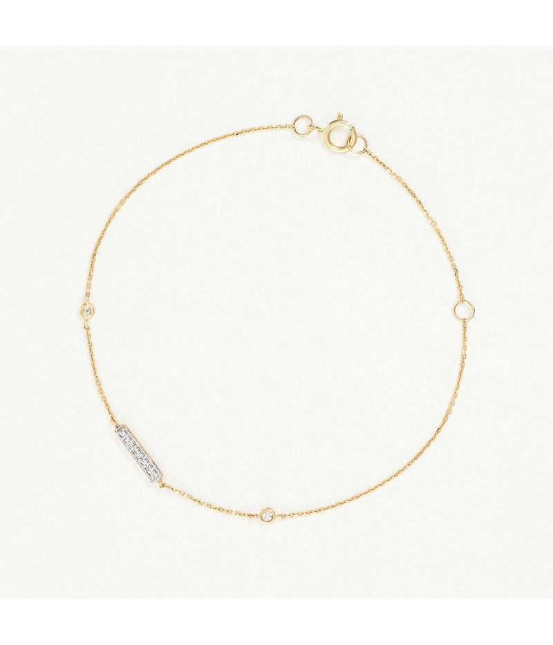 Bracelet "Trio Linéaire" D0,07/10 - Or Jaune 375/1000