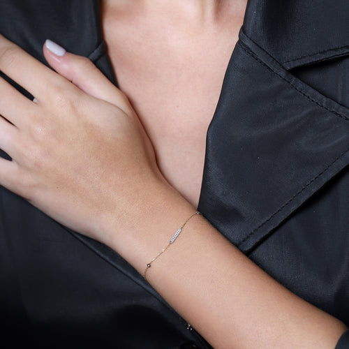 Bracelet "Trio Linéaire" D0,07/10 - Or Jaune 375/1000