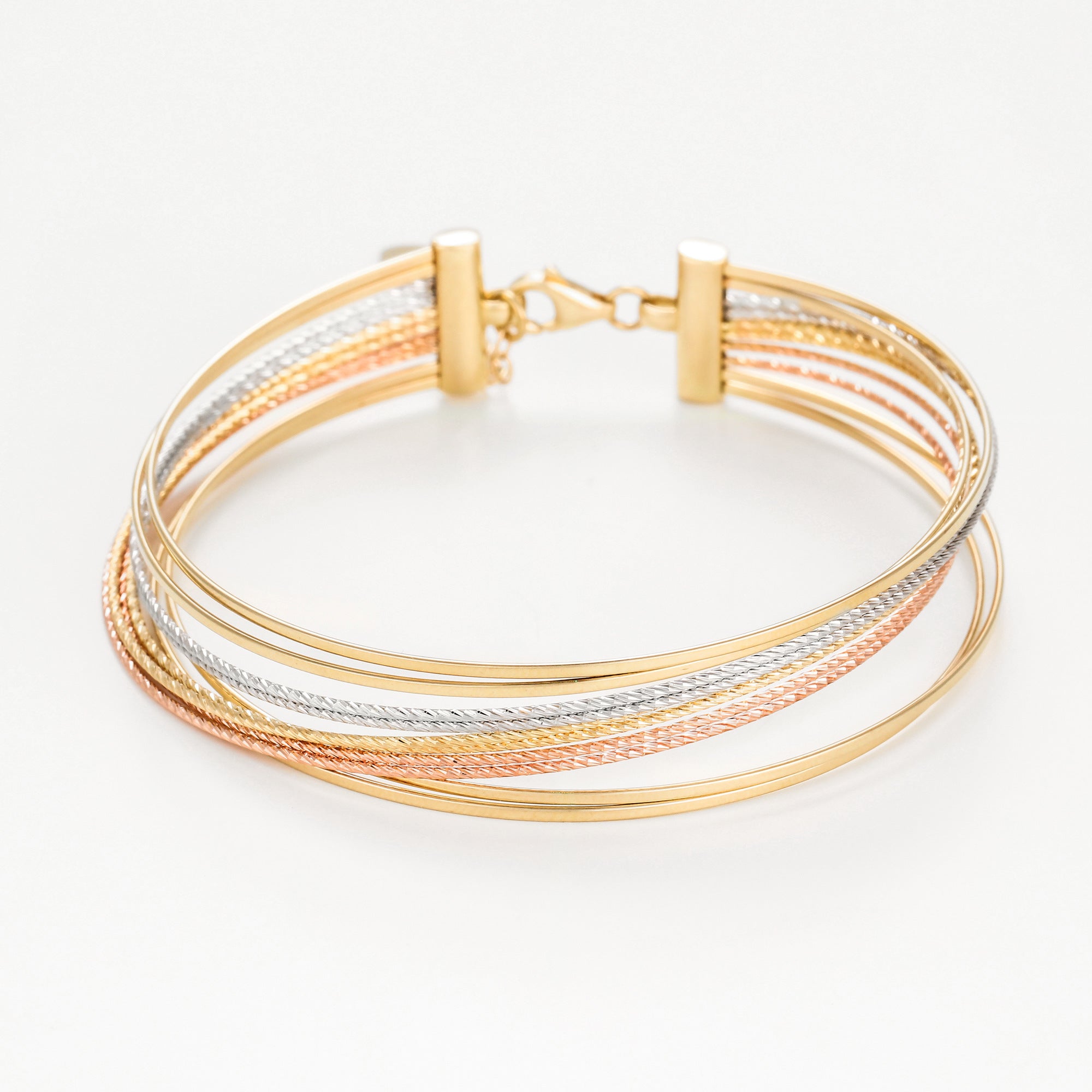 Bracelet " Fabiola" Or Tricolore 375/1000