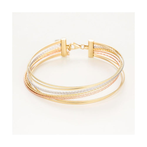 Bracelet " Fabiola" Or Tricolore 375/1000