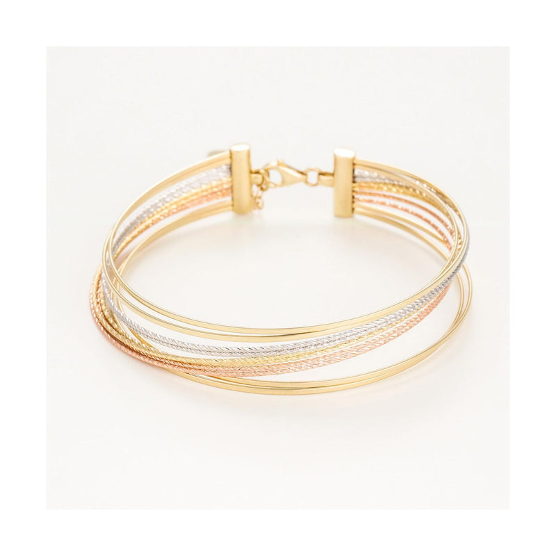 Bracelet " Fabiola" Or Tricolore 375/1000