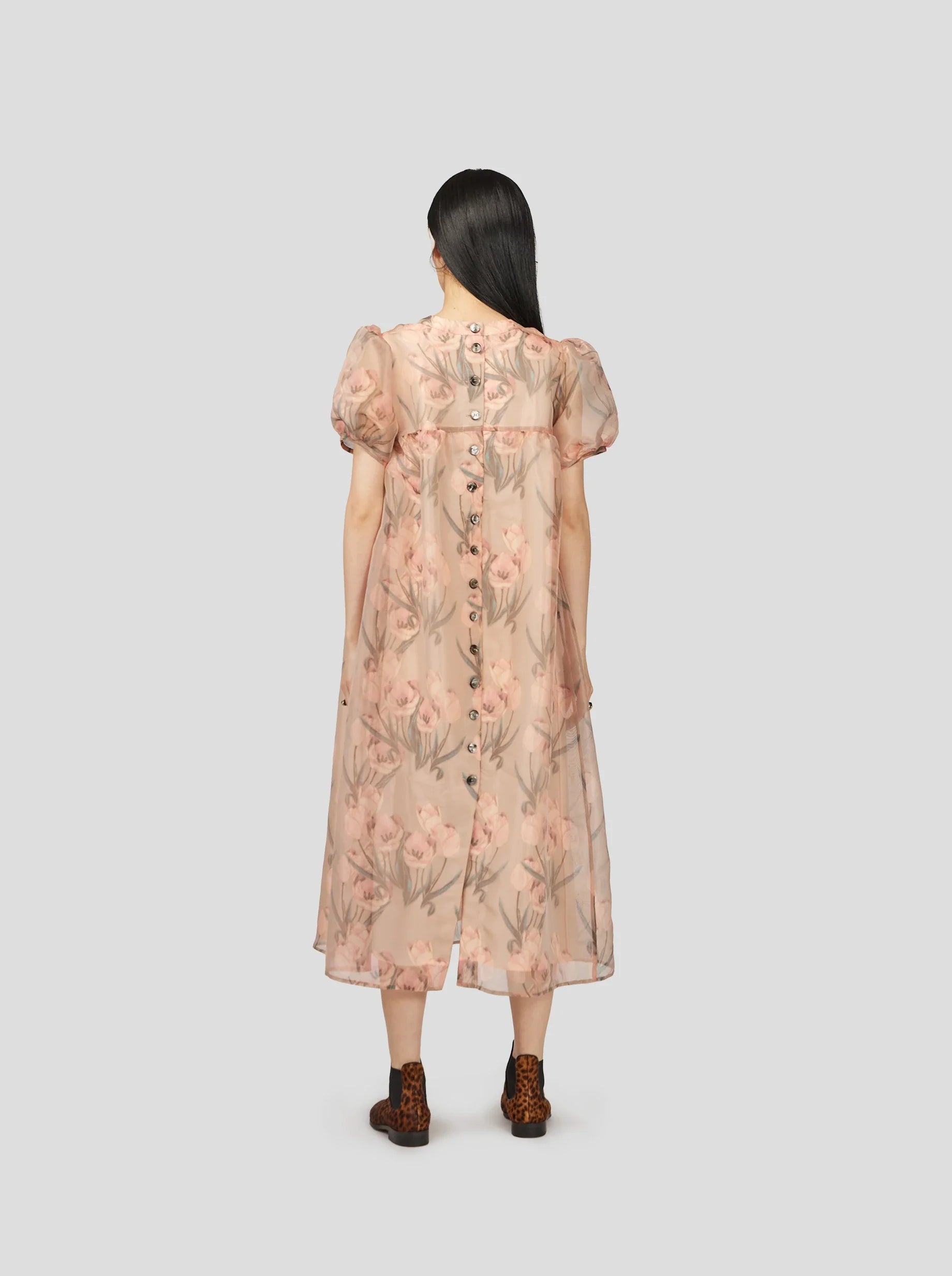 Vestido Gaya En Organza Umé